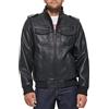 Levi's Faux Leather Aviator Bomber Jacket (Regular & Big & Tall Sizes) Giacca in Ecopelle, Nero Scuro, XL Uomo