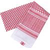 GLOGLOW Sciarpa Scozzese Rossa Musulmana Araba Keffiyeh, Turbante da Uomo Adulto, Costumi Tradizionali Maschili
