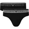 Emporio Armani Slip da Uomo Endurance, Confezione da 2, Nero, M, Nero, M