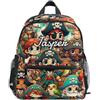 CHIFIGNO Zaino del bambino del bambino personalizzato Ritorno a scuola, zaino prescolare mini zaino personalizzato per ragazze ragazzi, Carino Cartoon Pirates-3, Medium