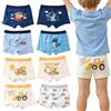Samlonge Comodo Set Mutandine, Bambini Pantaloncini Elasticizzati, 8 Pezzi Boxer Intimo Cotone Bambino con Motivo Dinosauro con Veicoli, Confezione Biancheria Elasticizzata Ragazzo 2 4 Anni