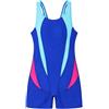 Vuncio Costume da Bagno Intero Bambina Modellante Elegante Carino Stampa Costume Sportivo Ragazza Spiaggia Piscina Mare Leggero Rashguard Fantasia Coordinati Tankini Bikini (7-8 Anni, Blu)