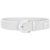 VONMELLI Cintura da donna in rattan intrecciato, cintura larga da donna, per abiti alla moda, intrecciata, in paglia, stile bohémien, colore bianco, XS per jeans