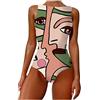 NOAGENJT Costume Intero Donna Curvy - Bikini Mare Due Pezzi - Costumi da Bagno Intero Modellante - Mini Bikini XXL 4.99