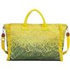 YNOT Borsa Mare Tote Macao MAC001S6, Nylon, Effetto Intrecciato Sfumato Lime, 57x33,5x19 cm, Tracolla Amovibile