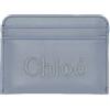 Chloe Embroidered Logo Card Case Storm Blue CHC23SP868I10 41A 56954456 [U]