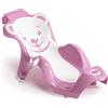 OKBABY Buddy - Sdraietta Anatomica con Seduta in Gomma Antiscivolo per il Bagnetto del Neonato 0-8 Mesi (8 kg) - Rosa