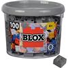 Simba costruzioni Blox, 100 mattoncini grigi per bambini dai 3 anni in su, confezione da 4 pezzi, di alta qualità, completamente compatibili con molti altri produttori, Grigio