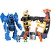 Fisher-Price Imaginext DC Super Friends - Robot Centro di Comando di Batman, Playset con robot rimovibile alto 25+ cm, include personaggi di Batman e Robin, giocattolo per bambini, 3+ anni, HML02