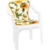 emmevi Cuscino Sedia Poltrona Morbido Girasoli Coprisedia Interno Esterno Bar Dehor mod.VIOLINO 34A BIANCO