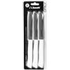 Zanetti, Set 6 Coltelli Tavola Daily Colore Bianco, Coltelli con Lama 11 cm, Spessore 1.2 mm, Coltello Cucina Manico Ergonomico