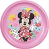 Tataway Disney Piatto piano rosa per bambine in plastica Minnie resistente agli urti accidentali e riutilizzabile