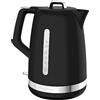 Moulinex Bollitore elettrico 1,7 L, design vintage, base 360°, coperchio snodato, ebollizione rapida, spegnimento automatico, livello dell'acqua, filtro anticalcare, resistenza nascosta, sole nero