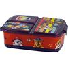 p:os Paw Patrol Lunchbox Bambini 3 Scomparti - Portamerenda in PP con Clip di Chiusura - Scatola Bento BPA Free con Chase, Marshall e Rubble - per Asilo e Scuola