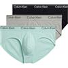 Calvin Klein Men Hip Brief 3PK Green (Black/Light Cast/Feel The Mint) S