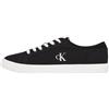 Calvin Klein Uomo Sneakers Vulcanizzate Canvas Profilo Basso, Nero (CK Black/Bright White), 46