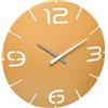 TFA Dostmann CONTOUR design orologio radiocomandato, 60.3536.07, orologio da parete, con numeri e indici, giallo, Ø 350 x (H) 35 mm