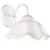 SANGPAO Lampada da parete moderna per la decorazione della casa Lampada da parete in vetro bianco carino con forma di fiore in ceramica Lampada da parete rustica in stile country verde rustico per com