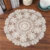 Shimmeroo Centrini in cotone fatti a mano all'uncinetto, centrini vintage da 38,1 cm per tavoli, tovagliette rotonde in pizzo per mobili, cucina di casa, decorazione per feste di nozze (beige)