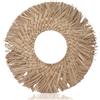 HERCHR Specchio da Parete, Specchio da Parete con Tessitura di Paglia da 16 Pollici Specchio Per Il Trucco Specchi Rotondi Vintage Per La Decorazione della Parete Per I(Beige)
