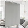 DZHTUF ventosa Ombreggiante Tenda,Tendine a rullo Oscurante impermeabili,Senza forare Nessuna corda Tenda,dimensioni di larghezza 30-75 cm,tende a rullo retrattili,tende tessuto,Grey-35×125cm（14*49in）