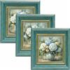 twirush Set di 3 cornici per foto vintage, 10 x 10 cm, in stile retrò, per appendere e appoggiare, per soggiorno, camera da letto, ufficio, galleria
