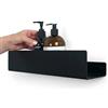 Generico Mensola Doccia Nera 50 cm ORLO - Porta Shampoo Bagno in Acciaio Inox, Portaoggetti da Parete con Fissaggio a Vite, Design Minimal Made in Italy