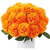 XIANNVXI 12 fiori artificiali arancioni come veri crisantemi, fiori artificiali, arancioni, finti, fiori di plastica, vasi decorativi per composizioni floreali, matrimoni, decorazioni per la casa