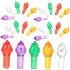 Gatuida 100pezzi Lampadine Plastica Per Natale Luci Ricambio in Lampadine Spirale Medie Natale Spirale
