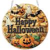 MOGTAA Happy Halloween, kit con ciondolo a forma di zucca, per adulti, forma speciale 5D, fantasma, decorazione da parete per casa e giardino