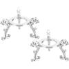 PATIKIL Cristallo Palla Stand, 2pz Sfera Display Stand Photography Puntelli per 40a60mm Cristallo Sfere Ornamento Rack Supporto Metallo Base, Argento