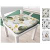 Russo Tessuti Set 6 Cuscini Copri Sedie Foglie Oro Laccetti Imbottiti Coprisedie Ginevra Verde