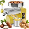 AUTUMFLATGAO Frantoio Olive Commerciale, Macchina per La Spremitura Dell'olio Elettrica Automatica da 1500W, Estrattore D'olio in Acciaio Inossidabile per Spremitura a Freddo E a Caldo