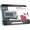 Ibyx Vassoio Scorrevole In Bambù Con Ruote, Nero, 53,5 X 38 X 1,5 Cm | Base In Bambù Con Ruote Silenziose In Gomma; Portata 18 Kg; Per Macchina Da Caffè, Friggitrice Ad Aria E Robot Da Cucina.
