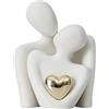 Generic Statuetta di coppia che abbraccia, statua in ceramica astratta moderna | Decorazione per San, matrimonio, inaugurazione della casa