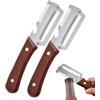 Generico Set 2 3-in-1 Sbucciaverdure Simpatico, Pelatore Multifunzione Anche Per Salumi E Verza A Tagliare, Pelapatate Multifunzionale Per Cucina Sbucciatore, Tagliaverdure, Apribottiglie, Lama In Acciaio
