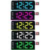 Gettimore Orologio a LED con capacità di proiezione che mostra ora, giorno, data, sveglia e temperatura schermo trasparente e proiettore girevole a 180 gradi (legno)