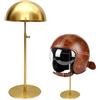 TINGSING Espositore per cappelli in metallo in acciaio inossidabile dorato Supporto per cappelli da 30-55 cm regolabile in altezza a cupola con tesa, supporto per cappelli da cowboy, porta cappelli da