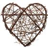 Ciieeo Pendente Decorativo in Rattan Massiccio a Forma di Cuore 25 CM per Matrimonio e Arredamento Casa, Decorazione da Parete Fai da Te
