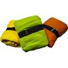 Euroricami Viterbo Set 3 Pezzi Plaid in soffice Pile in Tinta Unita - 130 x 160cm - Verde/Giallo/Arancio