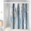 JUZGTSIT Oil Png Tenda da doccia per bagno Pennellate astratte Blu Acquerello Tenda da doccia Set con Ganci Tende da doccia in tessuto acquerello 152,4 x 182,9 cm