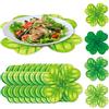 CC HOME St Patrick's Day - Set di 24 tovagliette in carta usa e getta, con foglie verdi, decorazione per la primavera irlandese, da cucina, da pranzo, in fattoria, per matrimoni, vacanze, feste, 32 x 32 cm