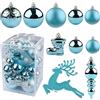 Kalolary 30 Pezzi blu infrangibili Ornamenti per palle Natale