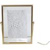 Tidgel Cornice portafoto in metallo fluttuante su entrambi i lati, in vetro trasparente acrilico, espositore per immagini, opere d'arte, fiori pressati, oro nero, 15 x 15 cm (oro - 6 pollici)