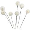 lulalula 20 fiori secchi artificiali Craspedia Billy Balls fiori, bouquet di fiori secchi per vasi composizioni floreali centrotavola per matrimoni, feste, fai da te decorazione per la casa (bianco)