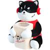 Dorccsi Cestino per auto con porta fazzoletti 28x33 cm 2 in 1, simpatico cartone animato, morbido peluche a forma di cane, dispenser di fazzoletti per decorazioni auto, cestino per, porta