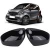 Generic Calotte per Specchietti di Ricambio Adatte per Smart Fortwo/Forfour 453 2015‑2021, Protezioni per Specchietti Laterali Facili da Installare con Protezione, Adatte per Berlina 3 (nero lucido)