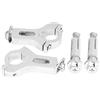 Generic Kit di Montaggio per Morsetto per Paramani per Moto, Lega Durevole, 22 Mm, Supporto per Morsetto per Paramani per Moto, per la Maggior Parte delle, Motocross, Argento, 2 Morsetti, 2 Viti