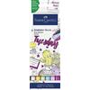 Faber-Castell 164811 - Goldfaber Sketch Marker Kawaii, confezione da 6 pennarelli ad alcool con punta a pennello e punta fineliner