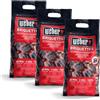 Weber bricchetti per Barbecue (Confezione da 12 kg), composta da 3 Confezioni da 4 kg, per Una Brace duratura e costante, Legno Naturale al 100%, Prodotto UE, proveniente da fonti sostenibili
